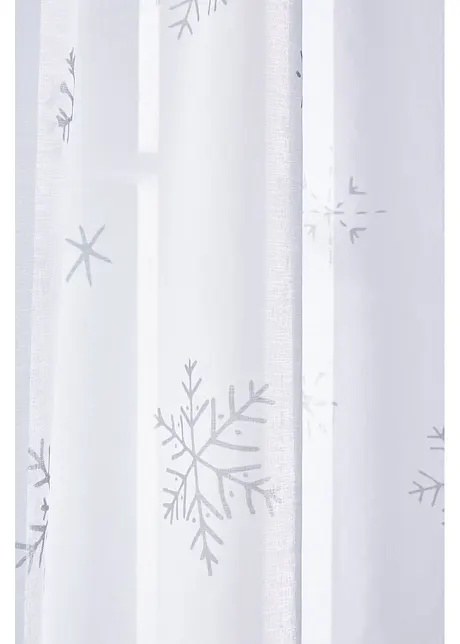 Gardin av återvunnen polyester, snöflingor (1-pack), bonprix