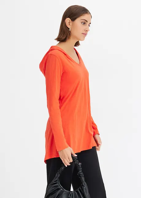 Longshirt med luva, bonprix