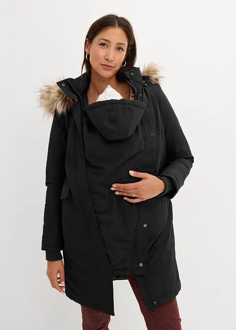Mammakappa i vind- och vattentätt material med babyficka, bonprix
