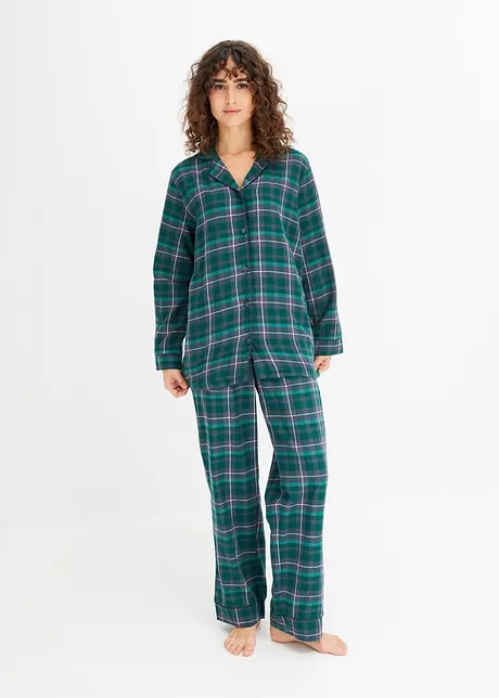 Vävd flanellpyjamas, bonprix