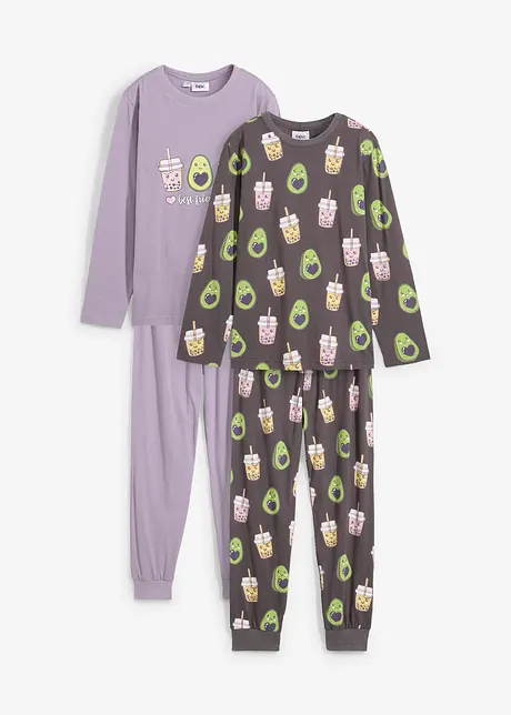 Barnpyjamas (4 delar), ekologisk bomull, bonprix