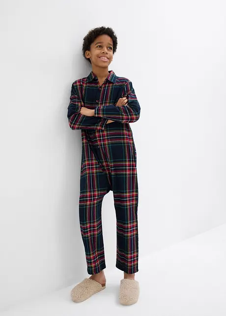 Barnjumpsuit av flanell, bonprix