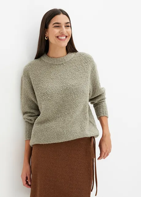 Oversizetröja i bouclé, bonprix