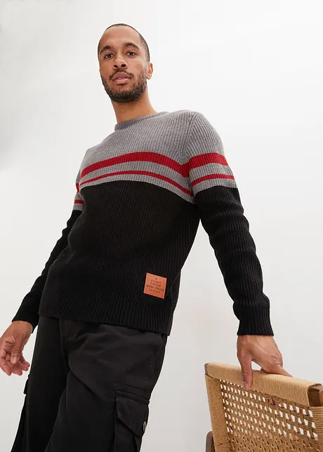 Tröja med colour blocking-look, bonprix