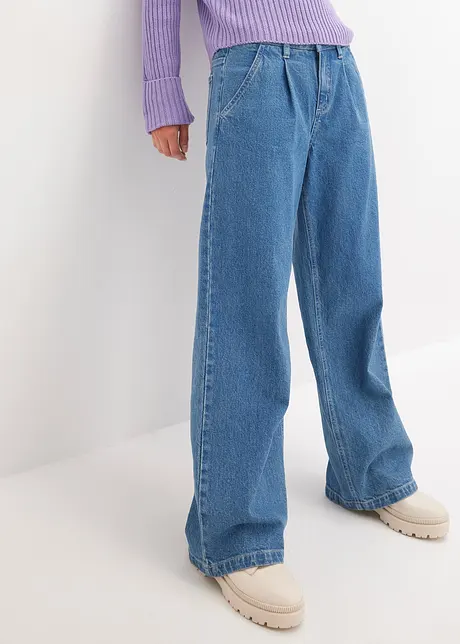 Wide Leg Jeans, Mid Waist, bonprix