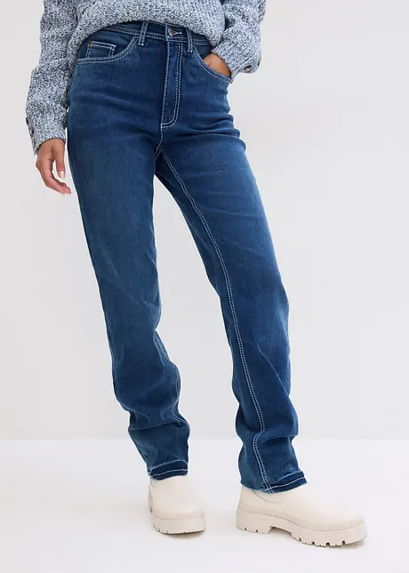 Thermo Straight Jeans High Waist, bonprix