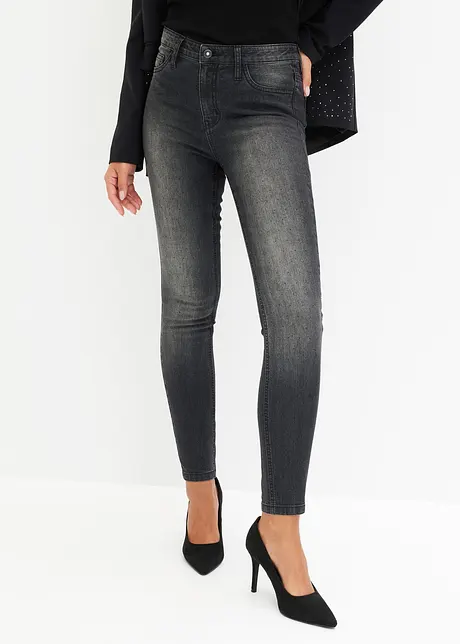 Skinny jeans med strassapplikation, bonprix