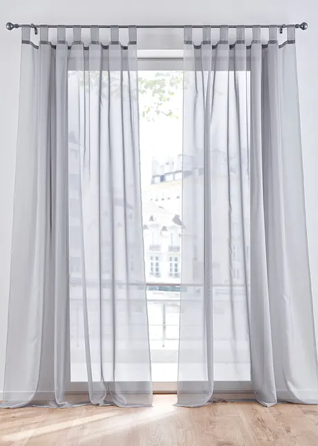 Gardiner av lätt voile (2-pack), bonprix