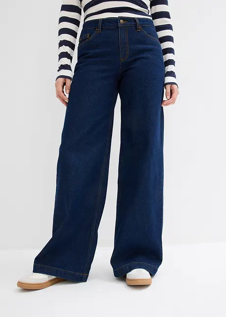 Wide Leg Jeans Mid Waist, Full Length, bonprix