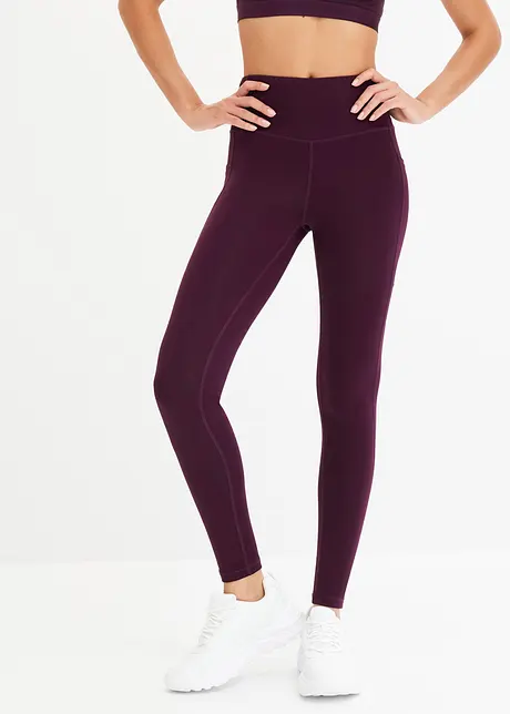 Sportleggings med mobilficka, snabbtorkande, bonprix