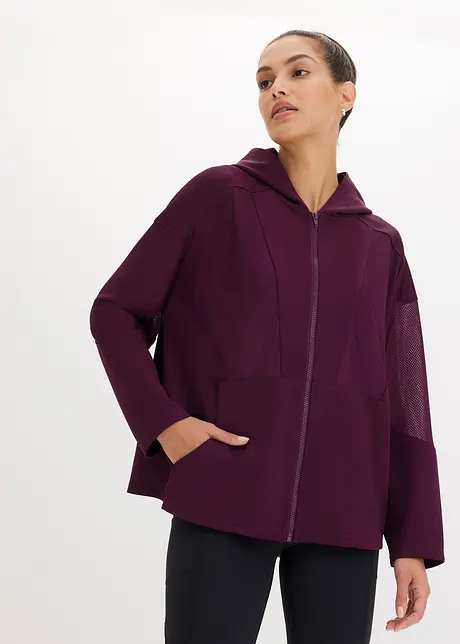 Funktionssportjacka med mesh, oversized, bonprix