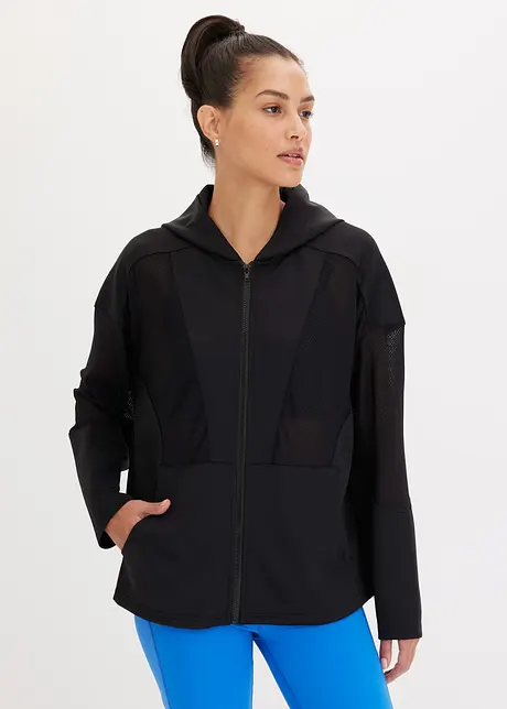 Funktionssportjacka med mesh, oversized, bonprix