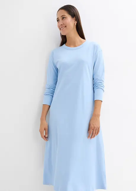 Jerseyklänning i tjockare material av ekologisk bomull, bonprix