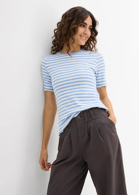 Ribbstickad T-shirt, bonprix