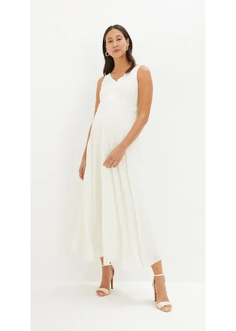 Mammbröllopsklänning av spets, satin och georgette, bonprix