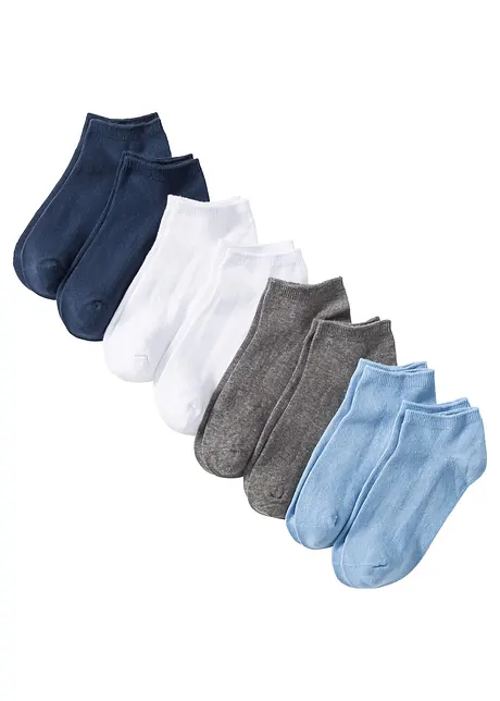 Ankelstrumpor med ekologisk bomull (8-pack), bonprix