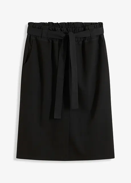 Jerseykjol med vävda detaljer, bonprix