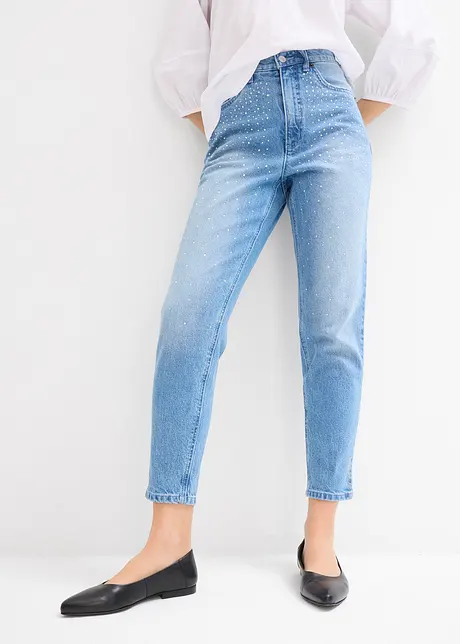 Mom Jeans High Waist, cropped, bonprix