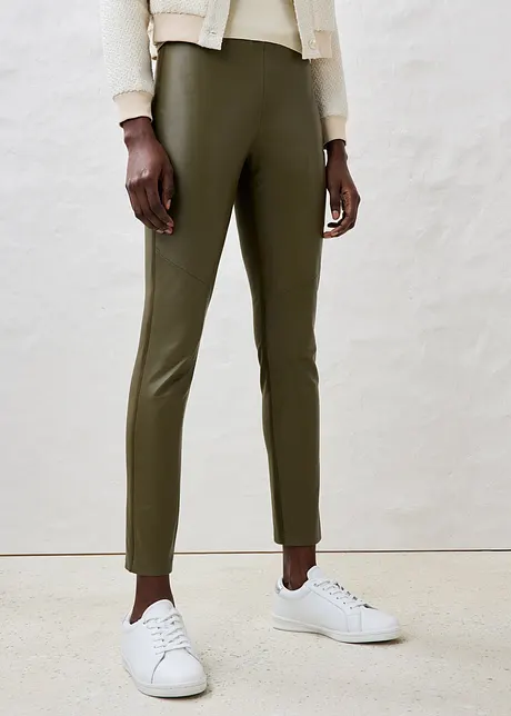 Skinnleggings i lammnappa med resårinfällning, bonprix