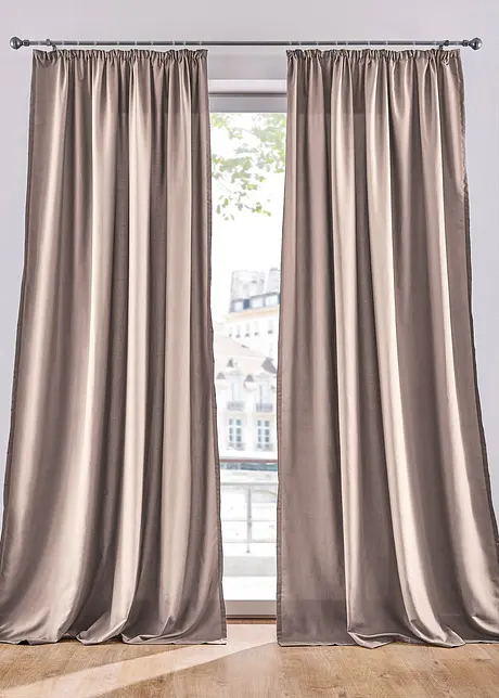 Gardinlängd i lättskött mikrofiber  (2-pack), bonprix