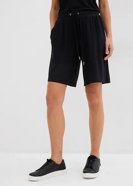 Jerseybermudas av viskos med mjukt fall, bonprix