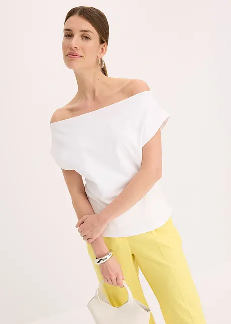 Off-shoulder-topp av ren ekologisk bomull, bonprix