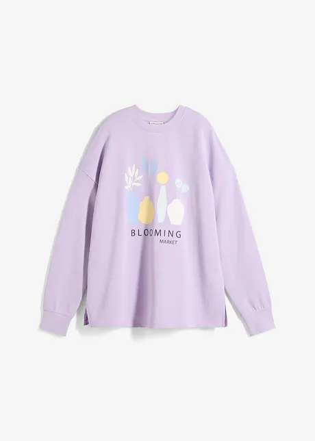 Oversizesweatshirt i bomullsmix, bonprix