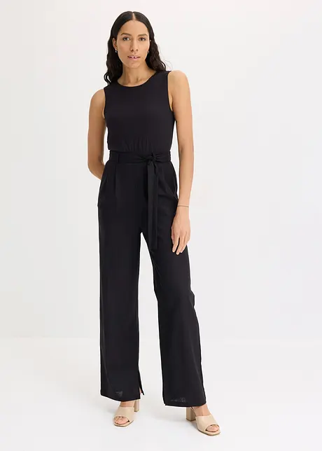 Jumpsuit i jersey av linnemix, bonprix