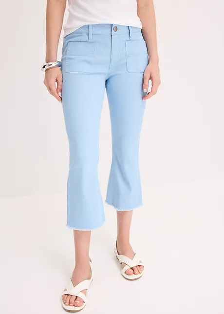 Capribyxa av bomull med stretch, bonprix