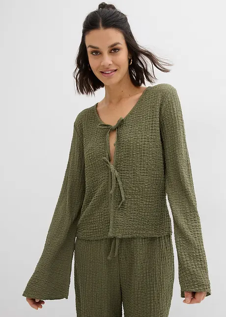Cardigan av crepe, bonprix