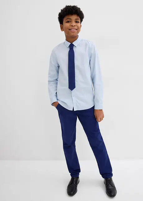 Chinos, skjorta och slips (3 delar), bonprix