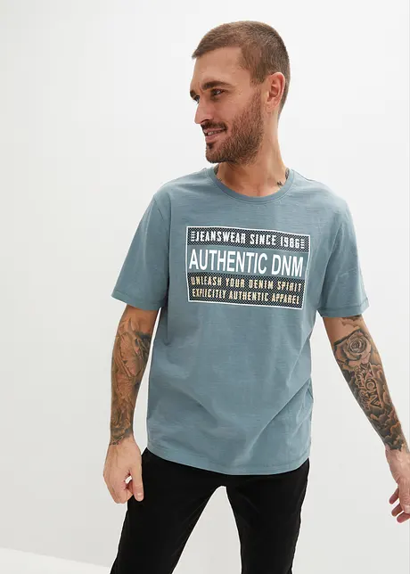 T-shirt i ren bomull, Loose Fit, bonprix