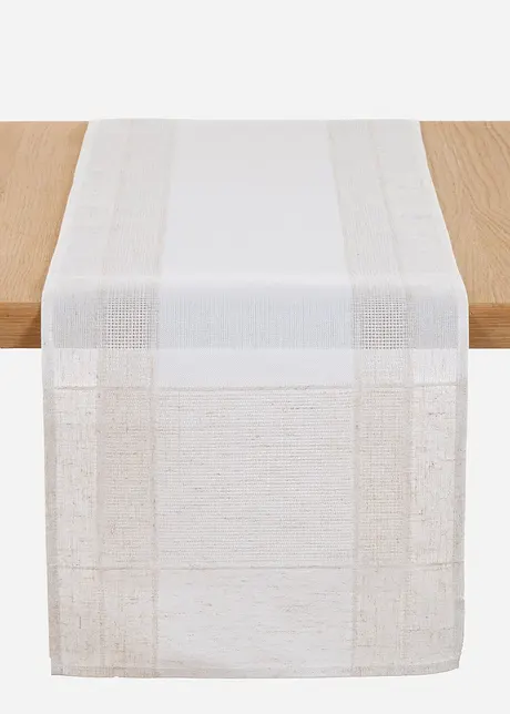Bordslöpare av enfärgat jacquardmaterial, bonprix