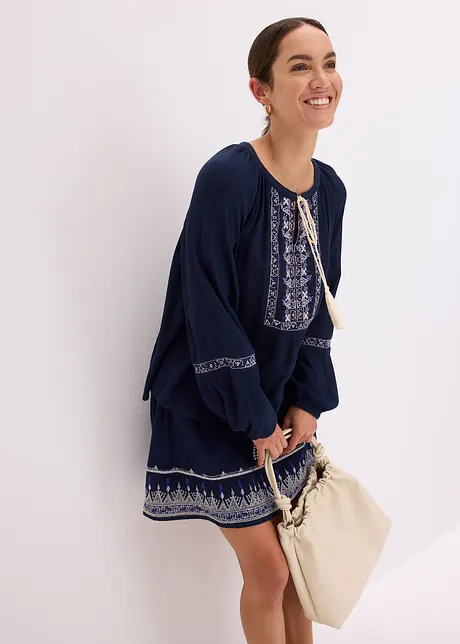 Oversizeblus med broderi, bonprix