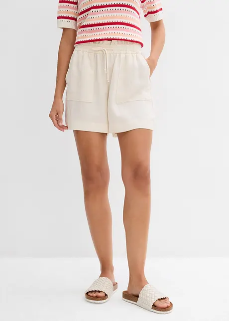 Paperbag-shorts i böljande lyocellmix, bonprix