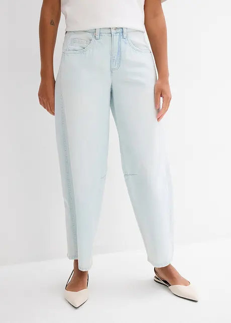 Jeans med medelhög midja och kortare ben, Super Soft, bonprix