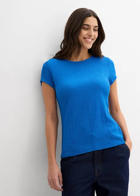 T-shirt i kräppat material med struktur, bonprix