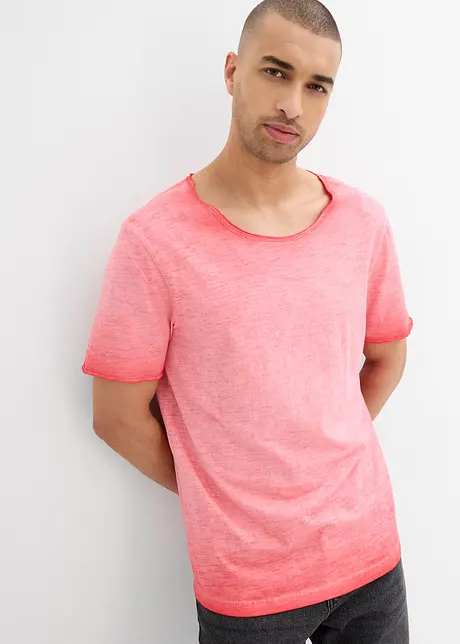 T-shirt i ekologisk bomull med tvättad look, bonprix