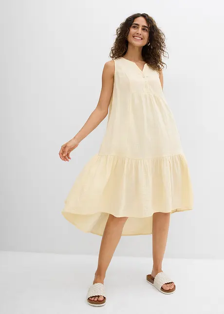 Klänning i luftig muslin, bonprix
