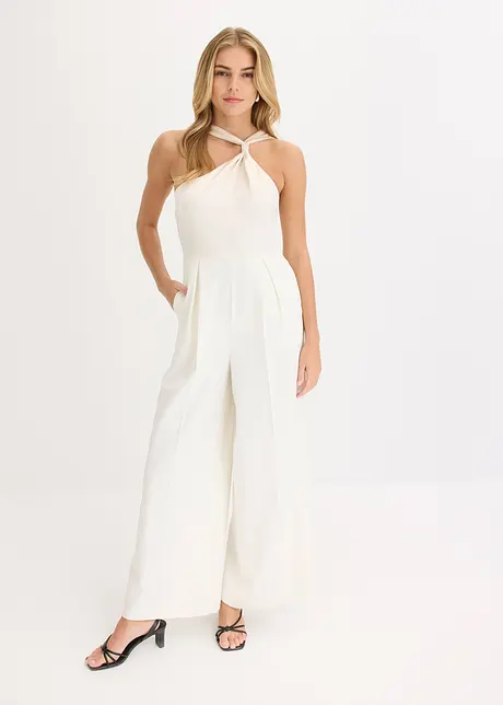 Jumpsuit med satin, bonprix