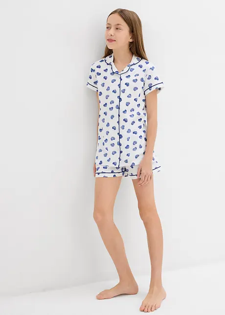 Pyjamas med shorts (set i 2 delar) med ekologisk bomull, bonprix