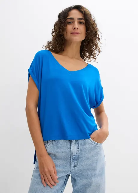 Oversizetopp i följsam viskosmix, bonprix