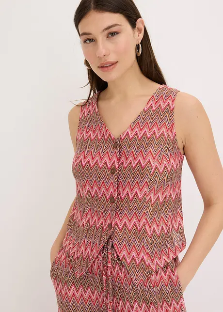 Väst med virkad look, bonprix