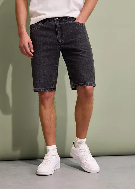 Stretchiga jeansbermudas, Relaxed Fit, bonprix