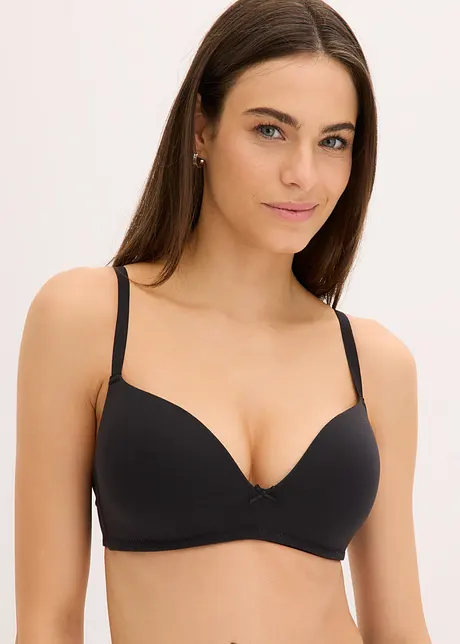 Push up-BH utan bygel med bomull (2-pack), bonprix