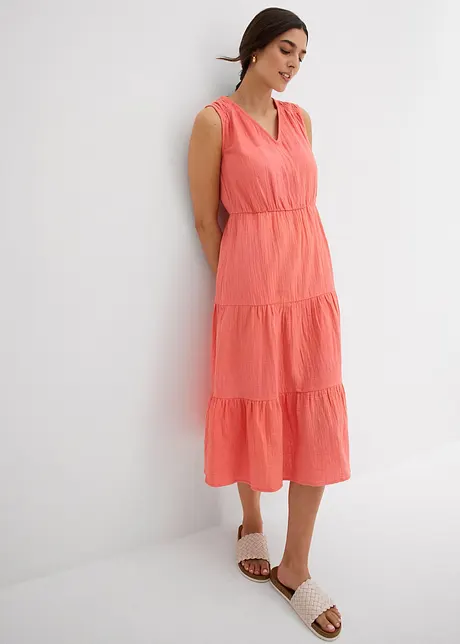 Klänning av mjuk muslin, bonprix