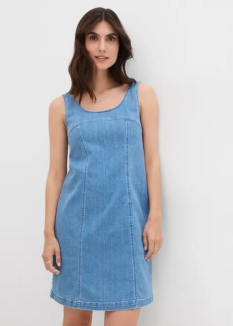 Jeansklänning av ekologisk bomull med stretch, bonprix