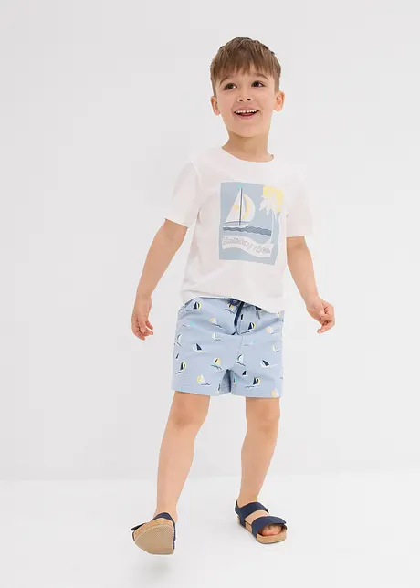 T-shirt och shorts för barn (2 delar) i ekologisk bomull, bonprix