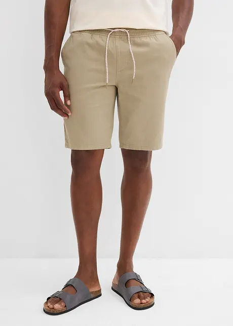 Dra på-shorts av ren bomull, Regular Fit, bonprix