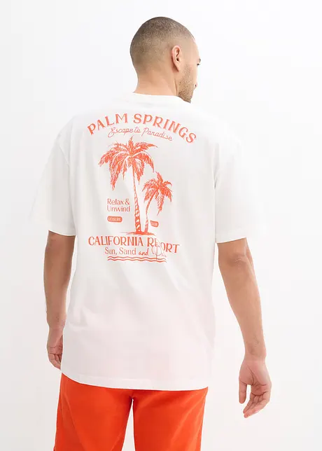 T-shirt med trendigt tryck på ryggen, Loose Fit, bonprix